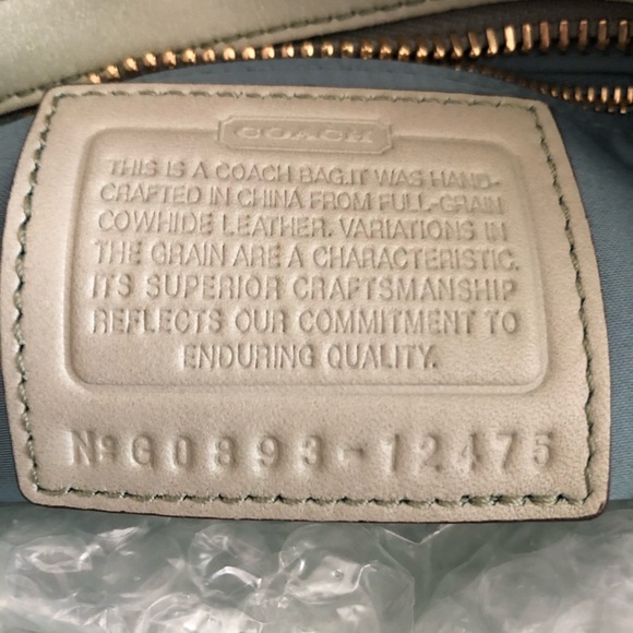 RARE Coach Lindsay Satchel Mineral Green 12475